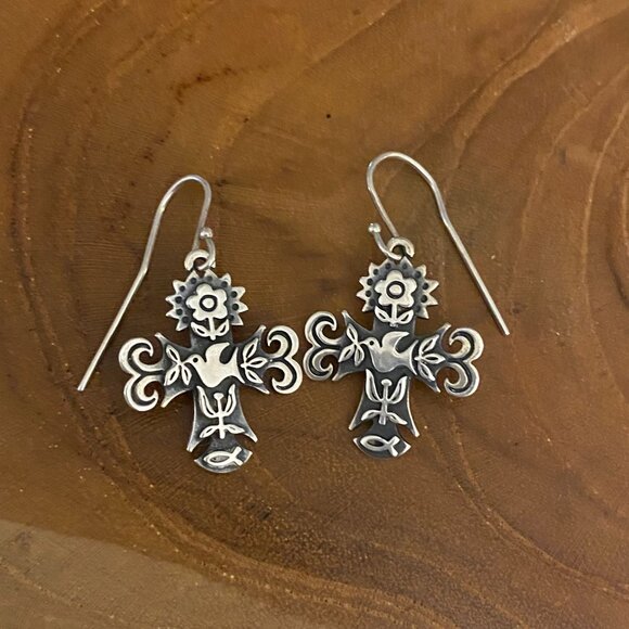 James Avery Jewelry - James Avery La Primavera Cross Dangle Earrings, Sterling Silver